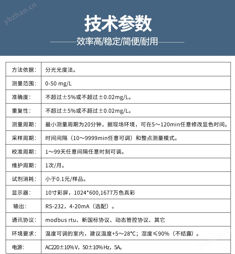 CODmn在線分析儀技術(shù)參數(shù)