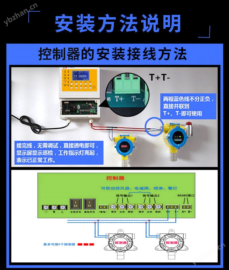 可燃?xì)怏w報警器接線說明